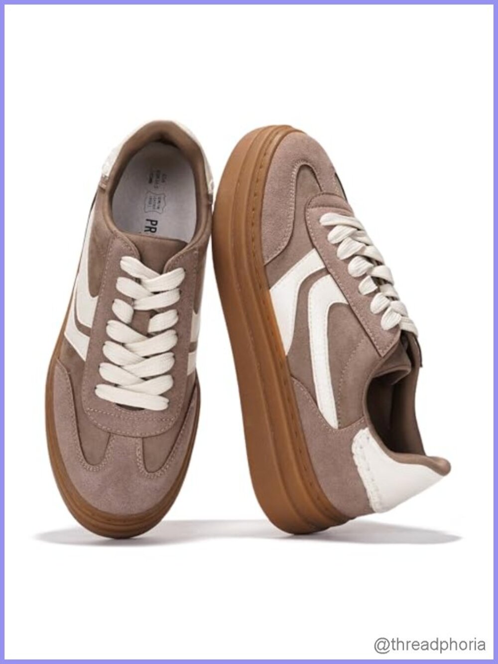 Platform Sneakers for Women Lightweight Lace-Up Memory Foam Water Resistant